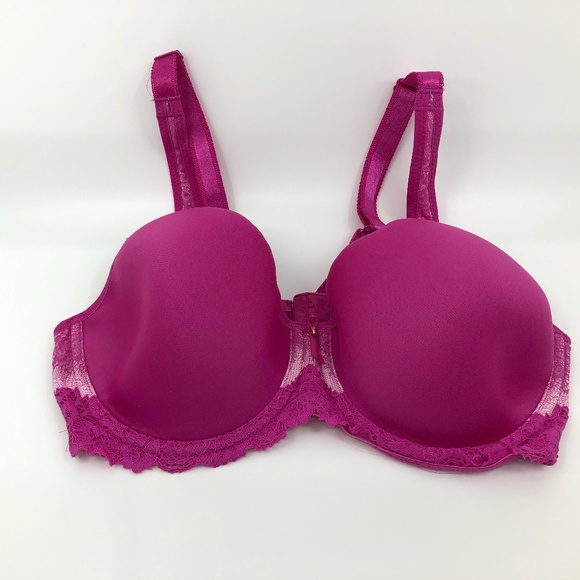 Wacoal Basic Benefits Bra #853290 Underwire Contour PINK Size 32D. - Picture 2 of 4